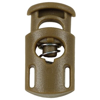 Koncovka na šňůrku vysoká 10 ks - coyote