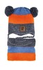 Komplet AJS 48-334 Czapka+golf chłopięcy pomarańczowy 44-48 cm