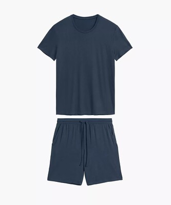 Piżama Atlantic BNMP-005 S-2XL męska denim melanż S