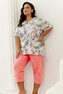 Piżama Taro Renny 3370 kr/r 4XL-6XL W25 damska liście egzotyczne 4XL