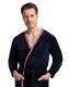 Szlafrok Luna 854 Velour M-2XL męski granatowy XXL