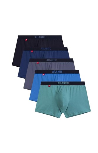 Bokserki Atlantic 5SMH-004/25 A'5 S-2XL zielony-granatowy-niebieski L