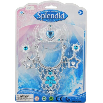 Zimowy zestaw piękności (kolia+diadem+kolczyki)