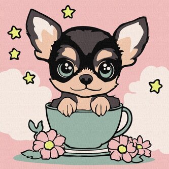 Malowanie po numerach - Słodki szczeniaczek Kid