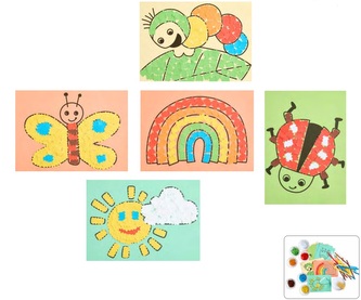 Haba Craft Kit Kreatívna sada Prvé lepenie Jarné obrázky Haba Craft Kit Kreatívna sada Prvé lepenie Jarné obrázky