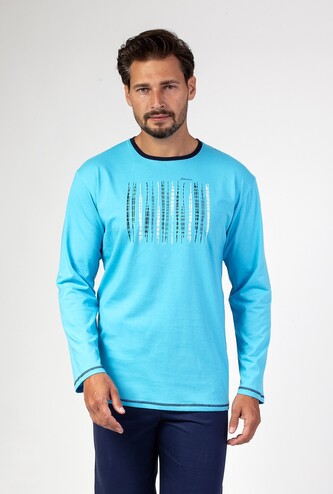 Piżama Regina 472/24 dł/r 2XL-3XL Z24/25 męska turkusowy 3XL