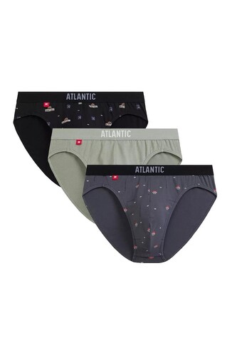 Slipy Atlantic 3MP-194 A'3 S-2XL czarny-zielony-grafitowy S