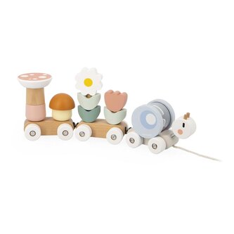 Janod Sweet Cocoon Drevený vláčik Slimák