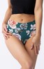 Figi Julimex Simple Tea Rose Brasil Maxi S-2XL zielony butelkowy-kwiaty XL