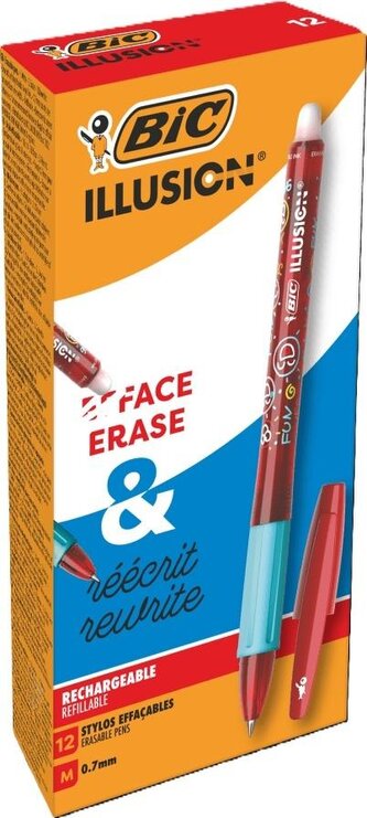Długopis wymazywalny Illusion czerwony (12szt)