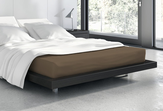 PRZEŚCIERADŁO 180X200 FROTTE GUMKA BRĄZ