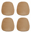 Sada podsedáků Klasik 36x38 cm, 4dílná, Jersey, světle hnědá
