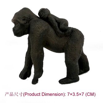 A - Figurka Gorila s mládětem 7 cm