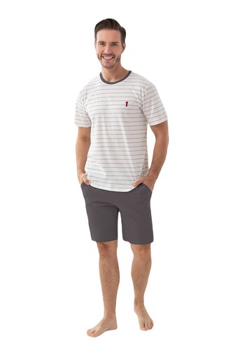 Piżama Luna 808 kr/r M-2XL męska szary XXL