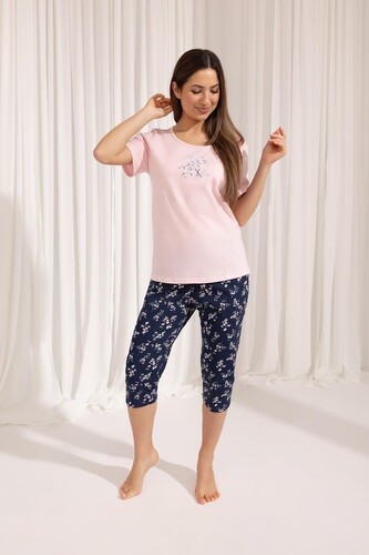 Piżama Regina 700 kr/r M-XL W25 damska różowy L