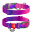 WAUDOG obojek nylon Gradient Fialovo-růžový QR (S/25-35cm/1,5cm)