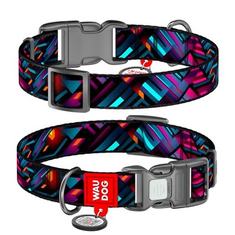 WAUDOG obojek nylon Laser Game QR (XL/37-58cm/2,5cm)