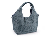Kabelka 2v1 s vysekávaným vzorem 38x22 cm - 1 ks - 7 modrá jeans