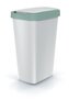Odpadkový koš COMPACTA Q FLAP - objem: 45 l, barva: popelavá se světle zeleným víkem