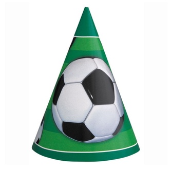 Papírové čepičky Fotbal 3D – 8 ks