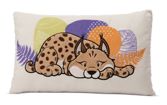 NICI 49811 Poduszka przytulanka ryś Lyka 43x25cm GREEN