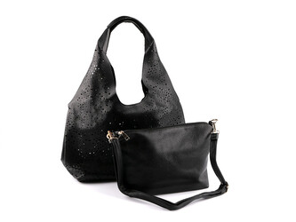 Kabelka s vysekávaným vzorem 2v1 43x26 cm - 1 ks - 9 černá Kabelka s vysekávaným vzorem 2v1 43x26 cm - 1 ks - 9 černá