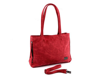 Kabelka z imitace broušené kůže 38x27 cm - 1 ks - 3 červená