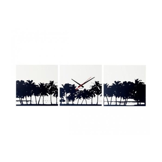 Nástěnné hodiny Beach Skyline obraz 3ks (3x 35xm) Karlsson *