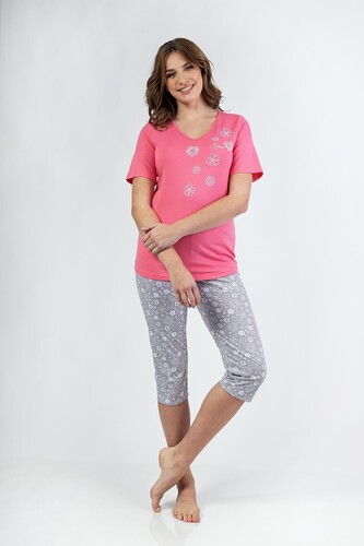 Piżama Regina 696 kr/r 2XL W25 damska różowy XXL