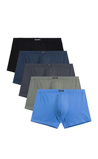 Bokserki Atlantic 5SMH-002 A'5 M-2XL niebieski-grafitowy-czarny XXL