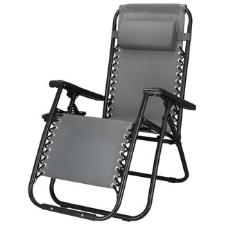 Zahradní polohovací křeslo SPRINGOS ZERO GRAVITY šedé