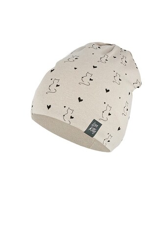 Czapka AJS 50-029 dziewczęce beżowy 44-46 cm