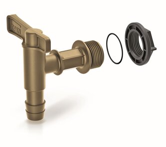 Kohoutek k sudu na dešťovou vodu CANTAP 1 - barva:  zlatá