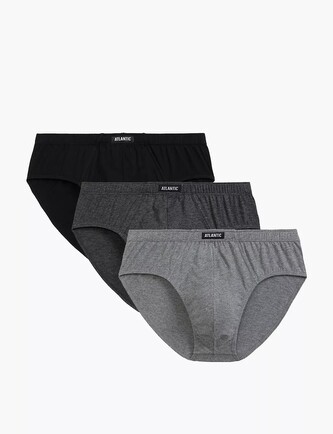 Slipy Atlantic 3BMP-006 A'3 M-2XL czarny-szary melanż M