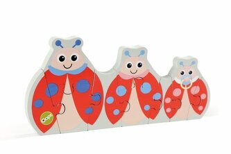 Puzzle dwustronne drewniane Biedronka