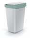 Odpadkový koš COMPACTA Q FLAP - objem: 12 l, barva: popelavá se světle zeleným víkem