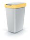 Odpadkový koš COMPACTA Q FLAP - objem: 12 l, barva: popelavá se světle žlutým víkem