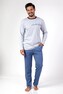 Piżama Regina 466 dł/r 2XL-3XL Z24/25 męska jasny melange 3XL