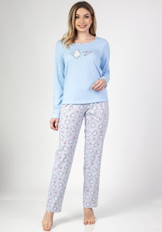 Piżama Regina 675 dł/r 2XL Z24/25 damska niebieski XXL