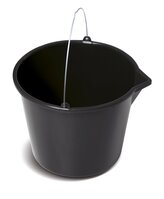 Vědro stavební s nálevkou BUCKET - objem: 16 l, barva: černá