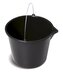 Vědro stavební s nálevkou BUCKET - objem: 16 l, barva: černá