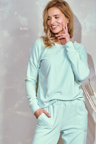 Piżama Taro Jessie 3243 Frotte dł/r S-XL Z24/25 damska miętowy L