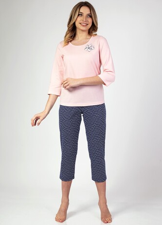 Piżama Regina 683 3/4 2XL-3XL Z24/25 damska różowy XXL