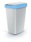 Odpadkový koš COMPACTA Q FLAP - objem: 12 l, barva: popelavá se světle modrým víkem