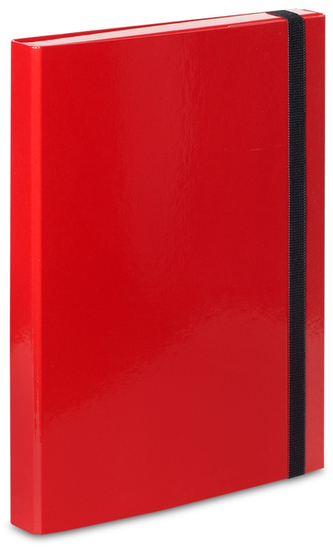 Teczka BOX z mechanizmem ringowym czerwona, VauPe