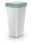 Odpadkový koš COMPACTA Q FLAP - objem: 25 l, barva: popelavá se světle zeleným víkem
