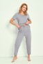 Piżama Taro Meg 3325 kr/r M-XL W25 damska szary melanż-groszki XL