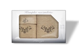 RĘCZNIK KPL.FINEZJA 3 SZT/30X50+50X90+70X140/ FROTTE BEŻ