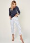 Piżama Taro Magnolia 2973 3/4 S-XL Z24 damska granatowy L