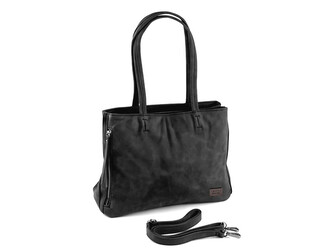 Kabelka z imitace broušené kůže 38x27 cm - 1 ks - 8 černá Kabelka z imitace broušené kůže 38x27 cm - 1 ks - 8 černá